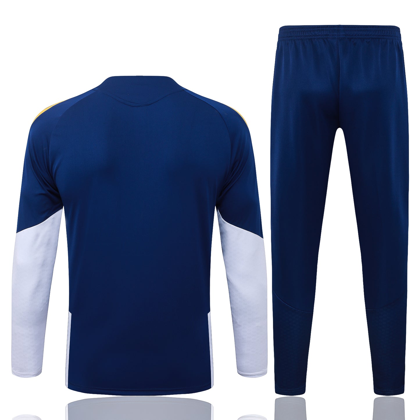 Real Madrid 1/4 Zip Tracksuit Set - Navy/Gold