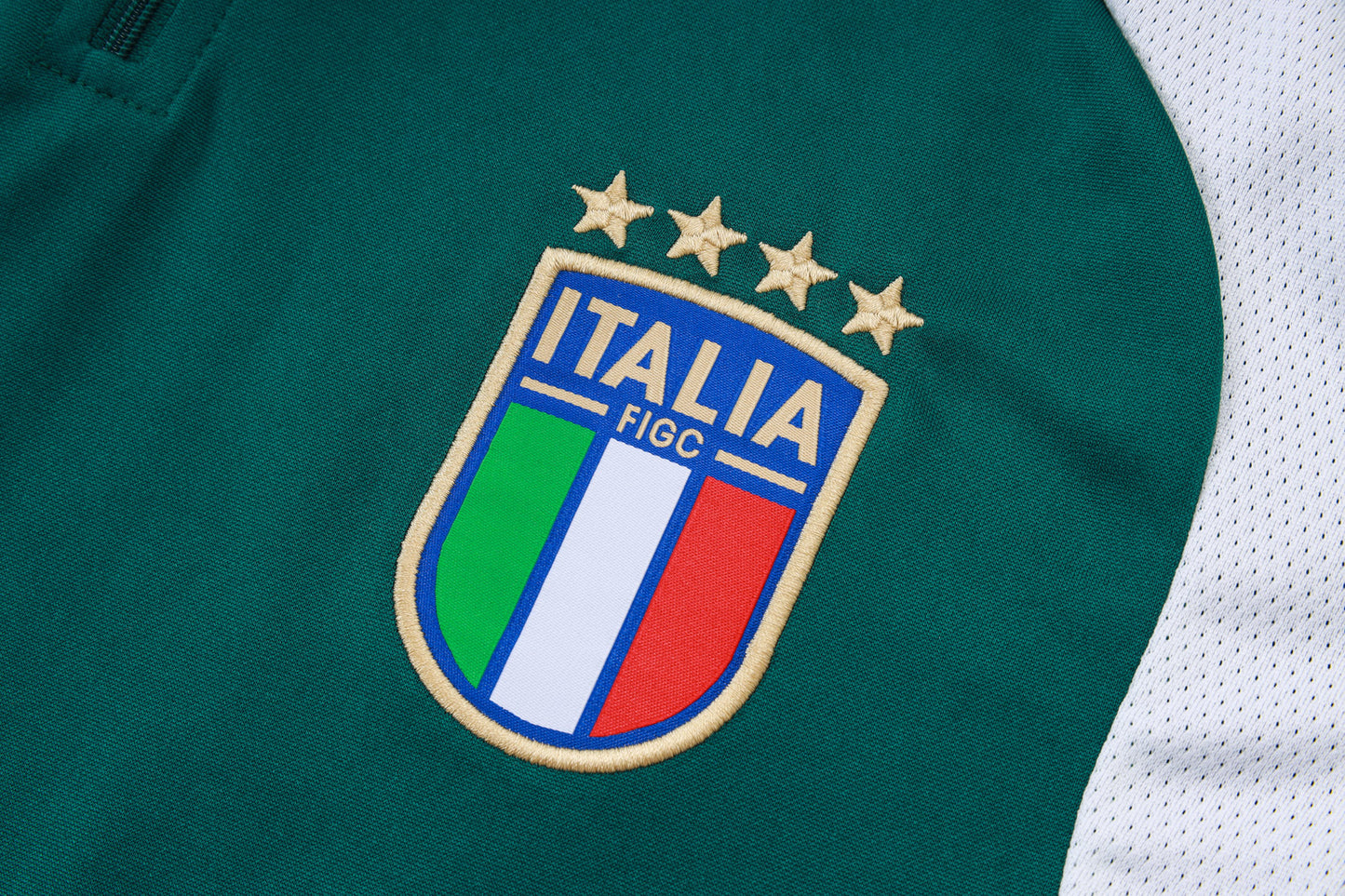Italy 1/4 Zip Tracksuit Set - Green/White