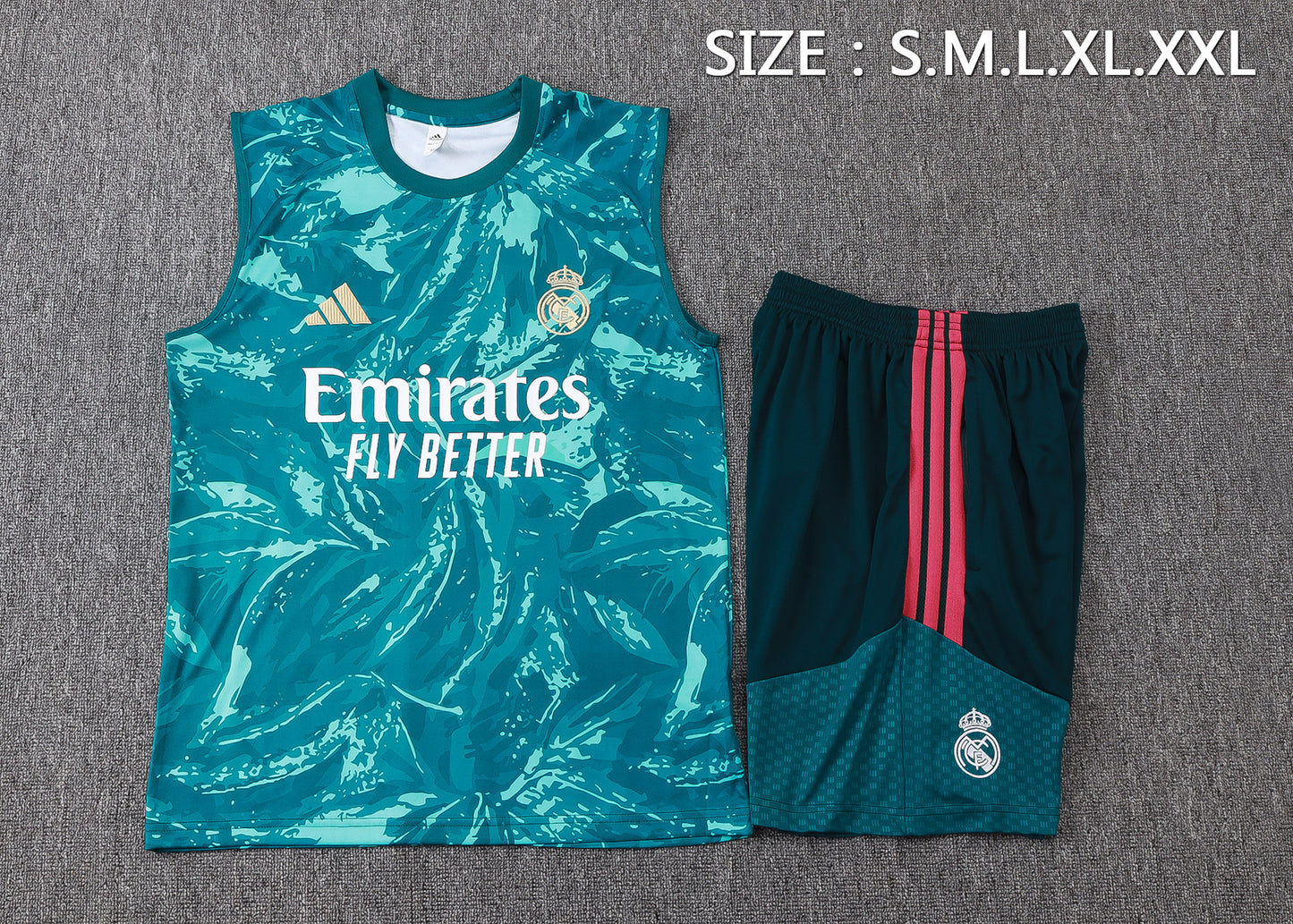 Real Madrid Sleeveless Training Kit - Paradise
