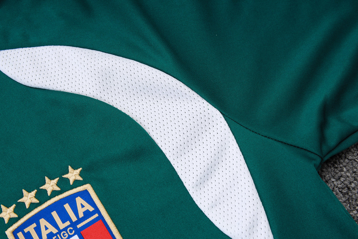 Italy 1/4 Zip Tracksuit Set - Green/White