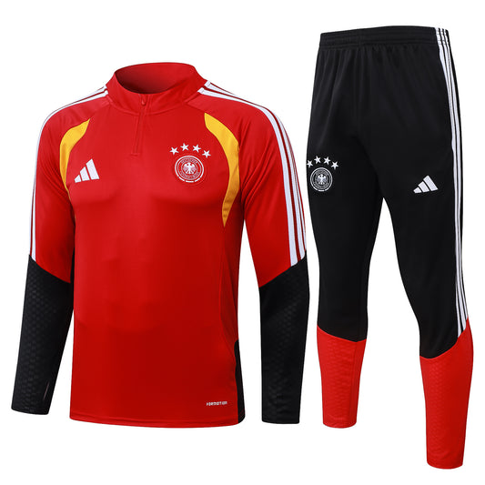 Germany 1/4 Zip Tracksuit Set - Red/Yellow/Black