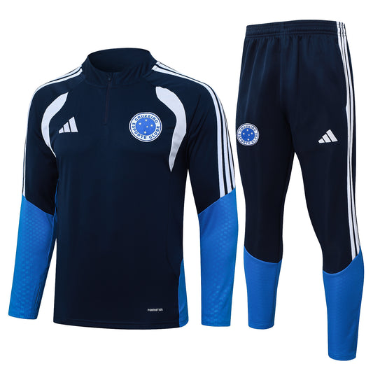 Cruzeiro 1/4 Zip Tracksuit Set - Navy/Blue