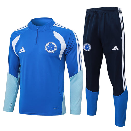 Cruzeiro 1/4 Zip Tracksuit Set - Blue/Navy