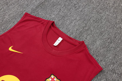 Barcelona Sleeveless Training Kit - Maroon/Navy