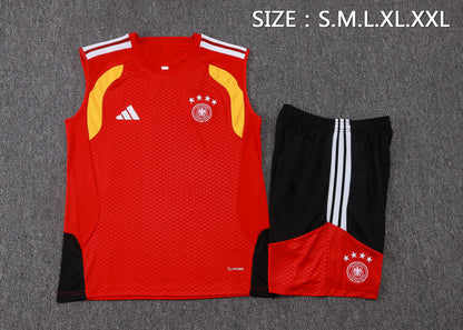 Germany Sleeveless Training Kit - Red/Yellow/Black
