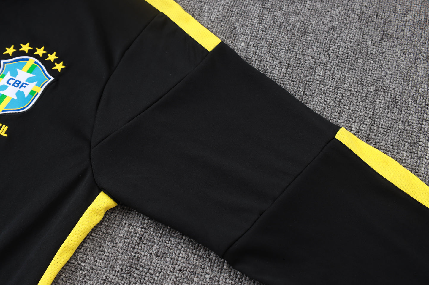 Brazil 1/4 Zip Tracksuit Set - Black/Yellow Jordan