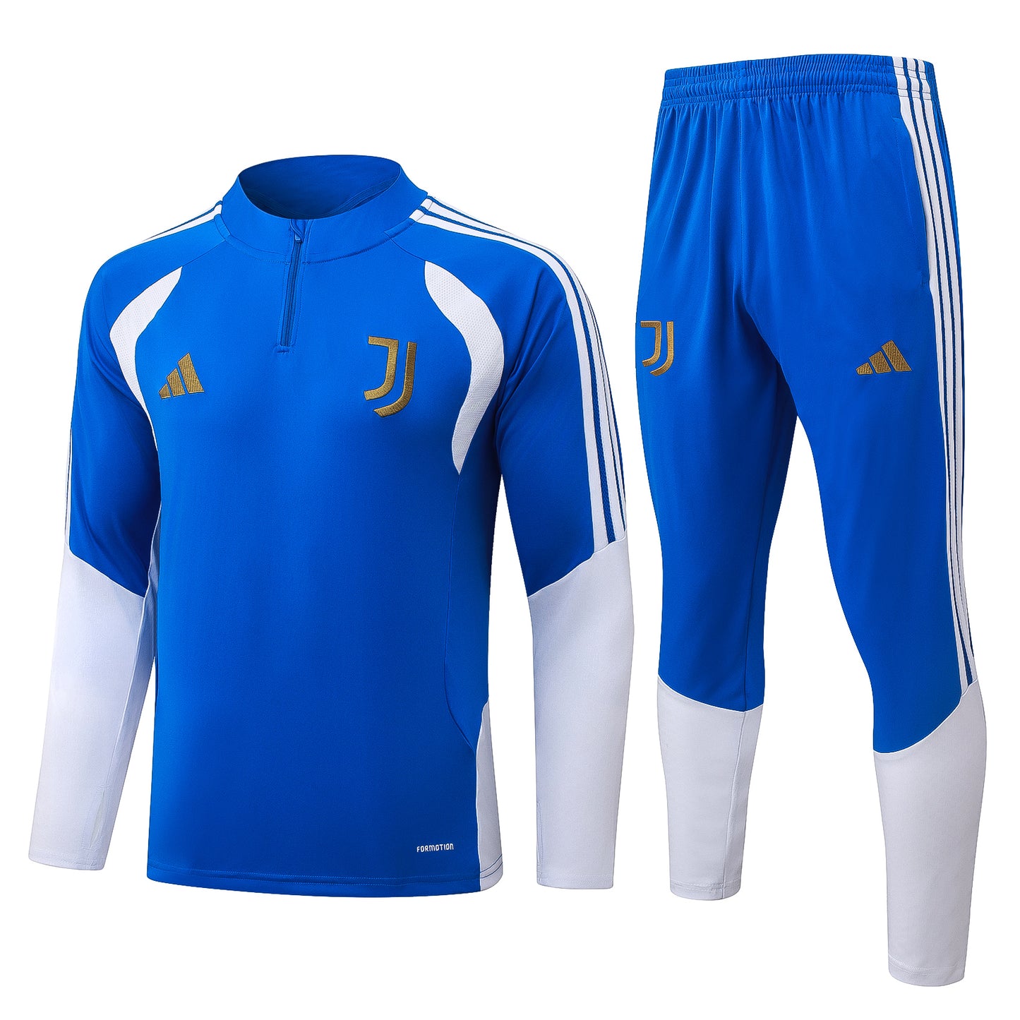 Juventus 1/4 Zip Tracksuit Set - Blue/White
