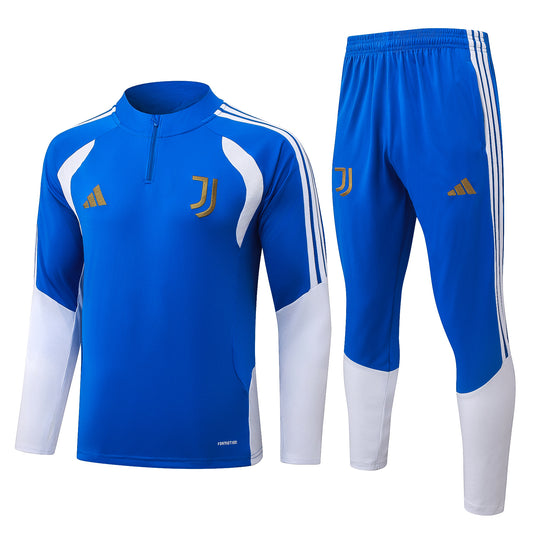 Juventus 1/4 Zip Tracksuit Set - Blue/White