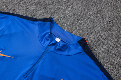 France 1/4 Zip Tracksuit Set - Blue