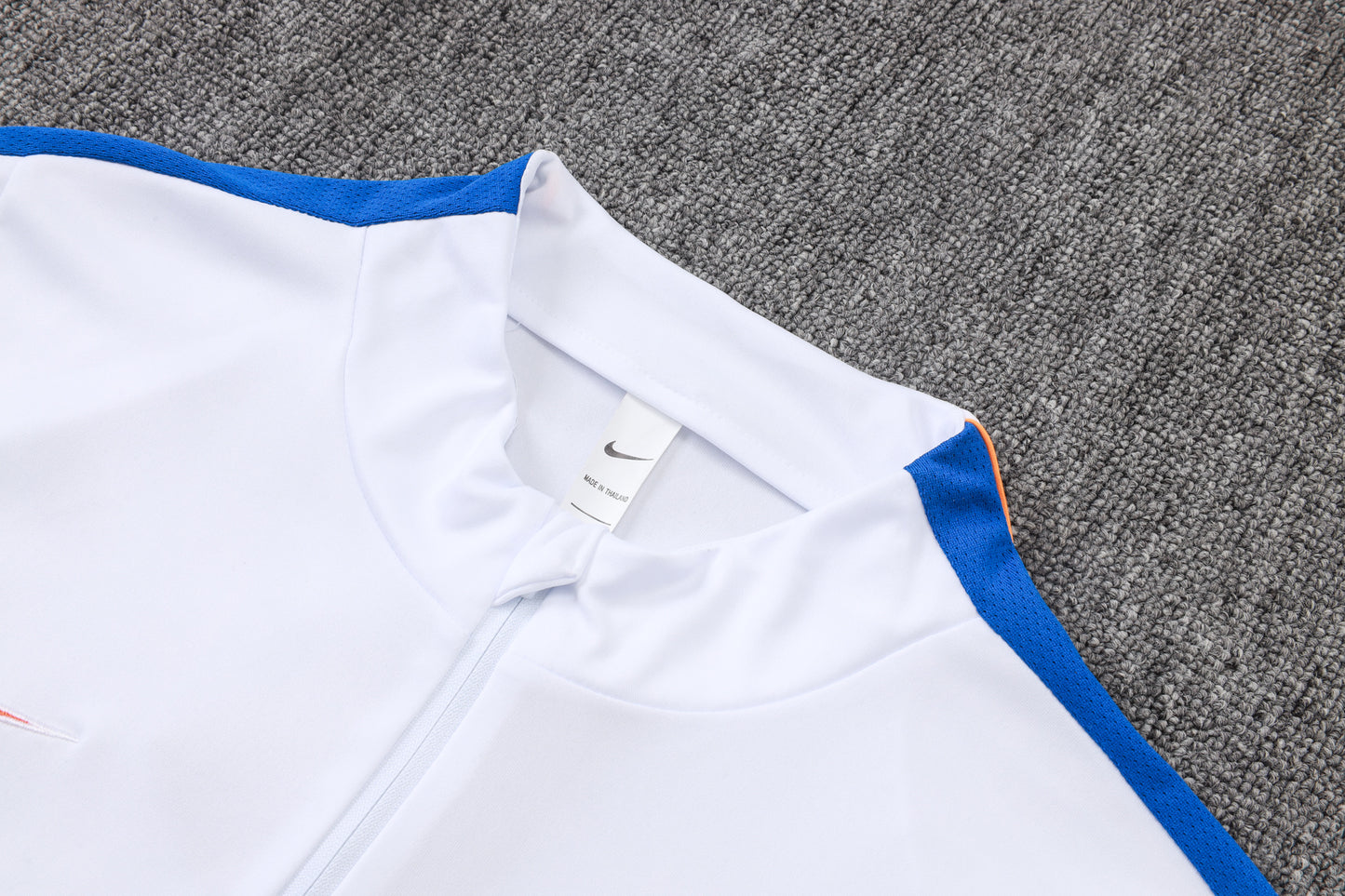 France 1/4 Zip Tracksuit Set - White/Navy