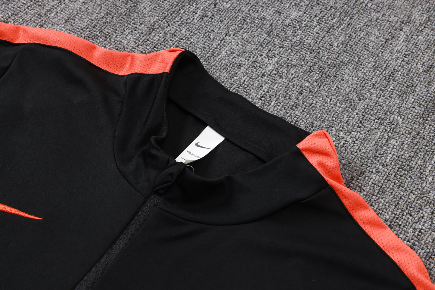 Netherlands 1/4 Zip Tracksuit Set - Black/Orange