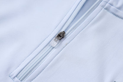 Italy 1/4 Zip Tracksuit Set - Classic White/Navy