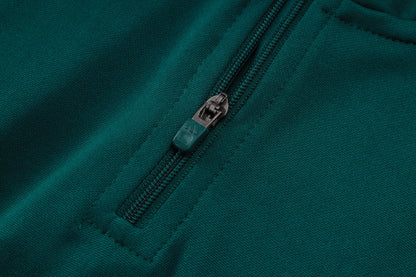 Italy 1/4 Zip Tracksuit Set - Green/White