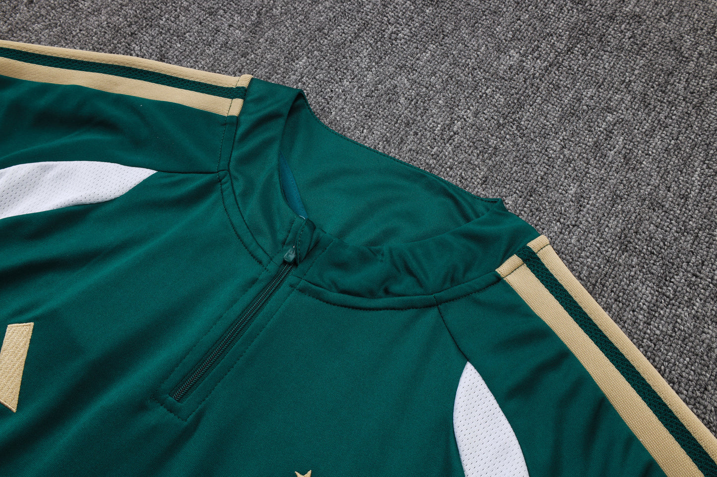 Italy 1/4 Zip Tracksuit Set - Green/White
