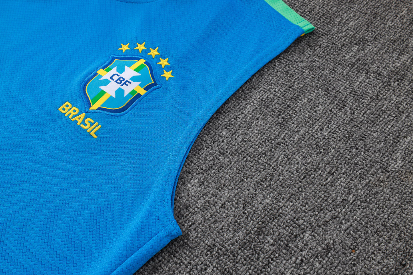 Brazil Sleeveless Training Kit - Light Blue/Teal
