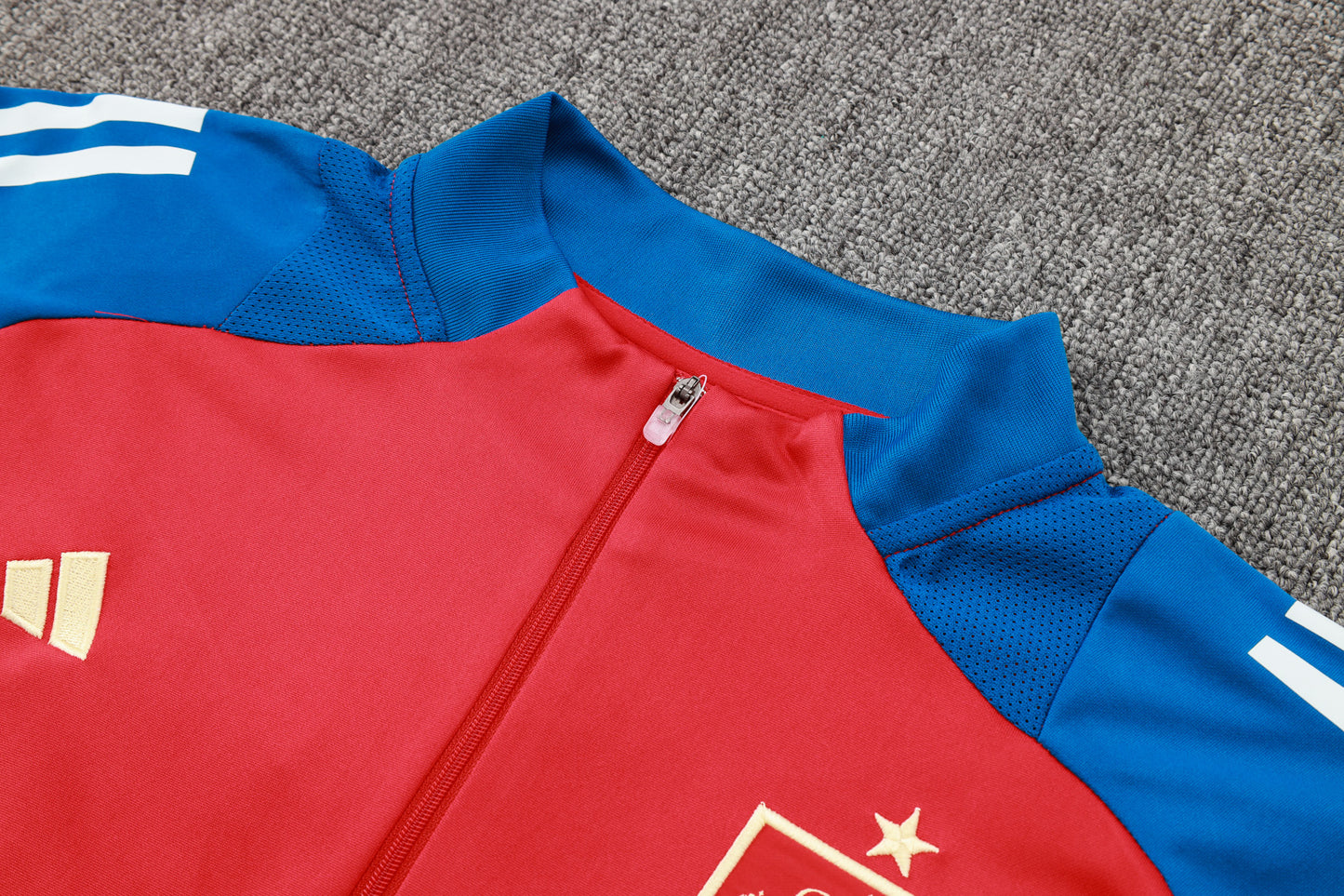 Spain 1/4 Zip Tracksuit Set Red/Blue/White