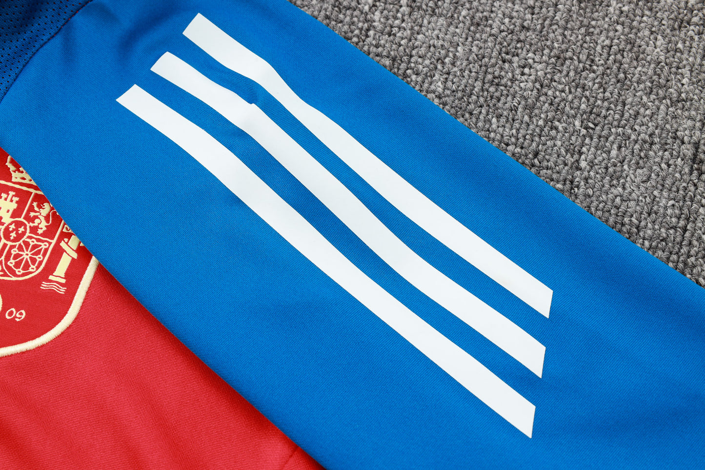 Spain 1/4 Zip Tracksuit Set Red/Blue/White