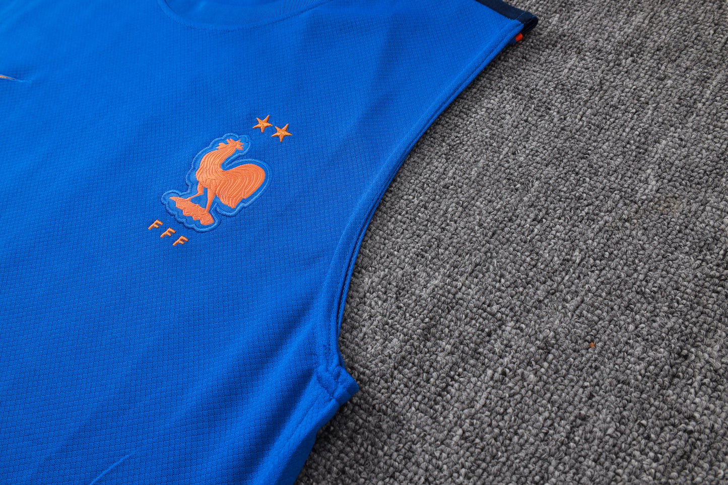 France Sleeveless Training Kit - Blue