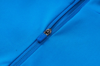 Brazil 1/4 Zip Tracksuit Set - Light Blue/Teal