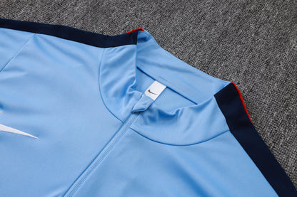 England 1/4 Zip Tracksuit Set - Light Blue/Navy