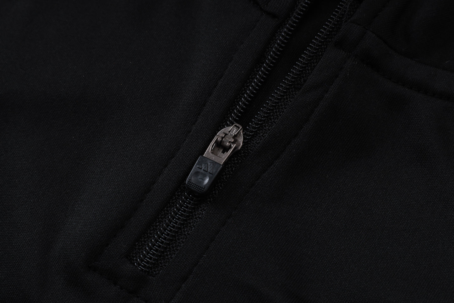Real Madrid 1/4 Zip Tracksuit Set - Black/White/Grey