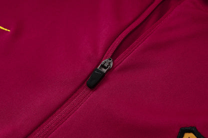 Barcelona 1/4 Zip Tracksuit Set - Maroon/Navy