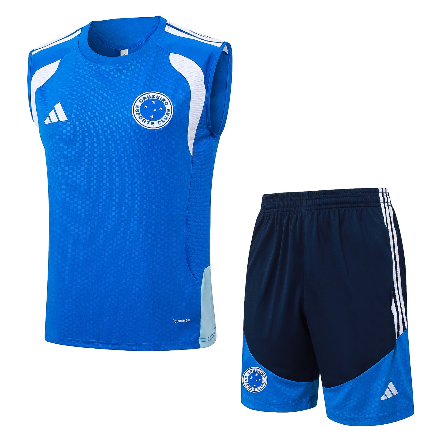 Cruzeiro Sleeveless Training Kit - Blue/Navy