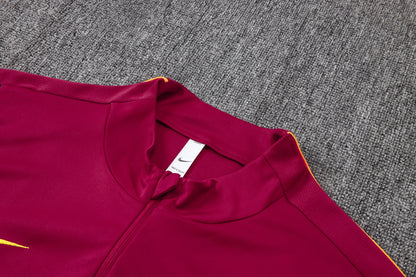Barcelona 1/4 Zip Tracksuit Set - Maroon/Navy