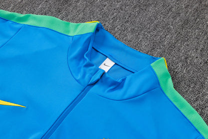 Brazil 1/4 Zip Tracksuit Set - Light Blue/Teal
