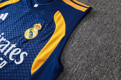 Real Madrid Sleeveless Training Kit - Navy/Gold
