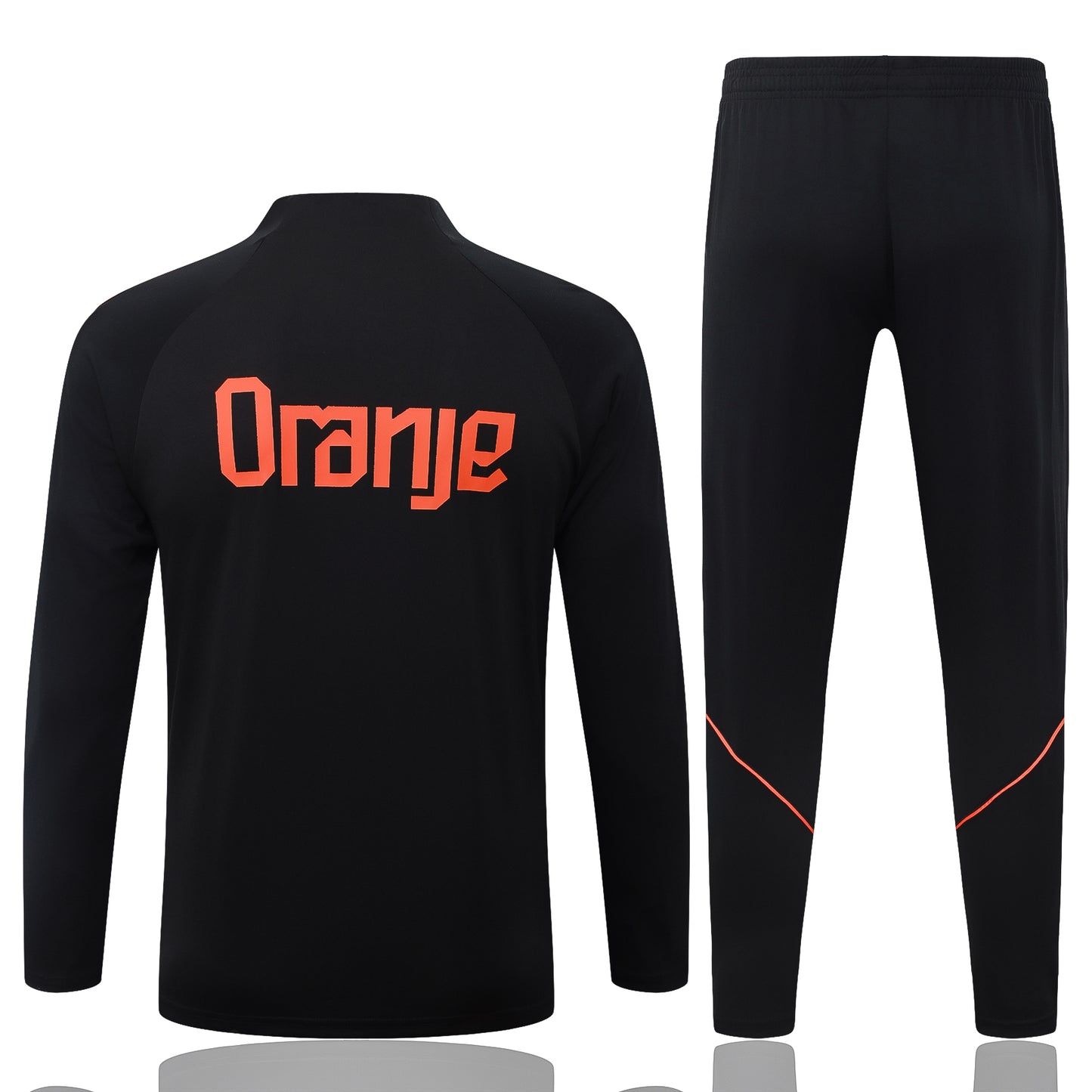 Netherlands 1/4 Zip Tracksuit Set - Black/Orange