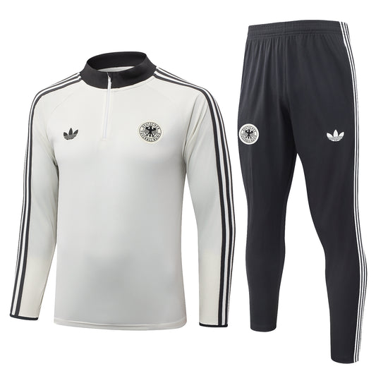 Germany 1/4 Zip Tracksuit Set - Classic White