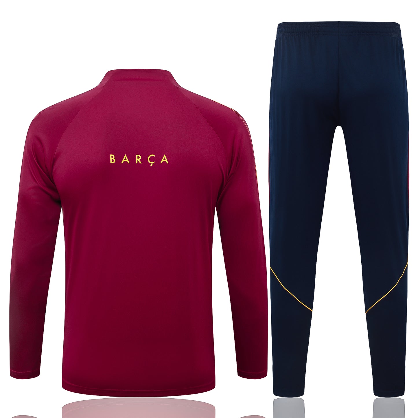 Barcelona 1/4 Zip Tracksuit Set - Maroon/Navy