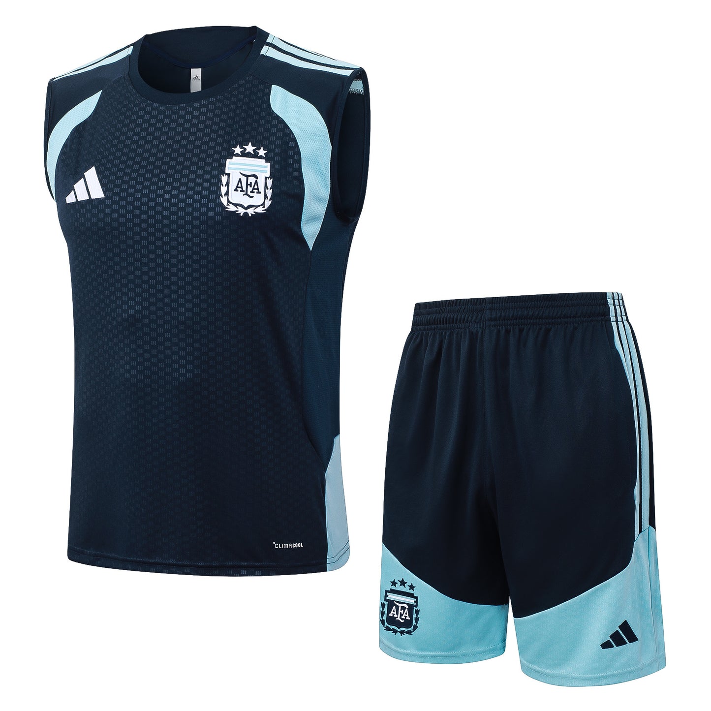 Argentina Sleeveless Training Kit - Navy/Light Blue
