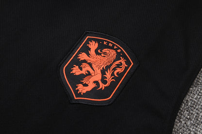 Netherlands Sleeveless Training Kit - Black
