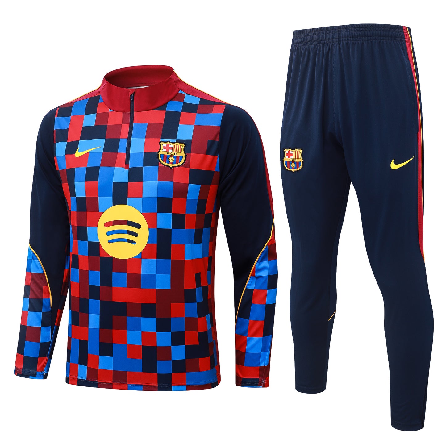 Barcelona 1/4 Zip Tracksuit Set - Pre Match