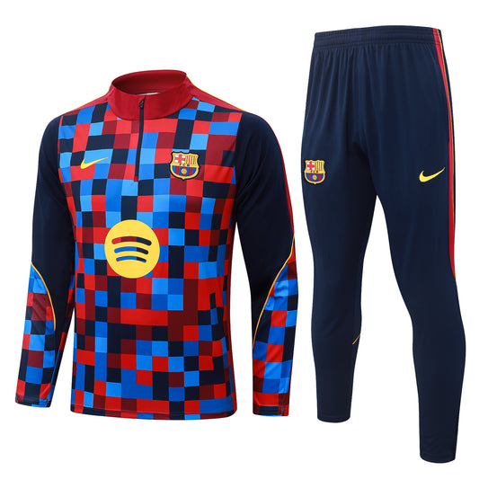 Barcelona 1/4 Zip Tracksuit Set - Pre Match
