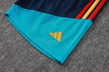 Spain Sleeveless Training Kit - Navy/Light Blue