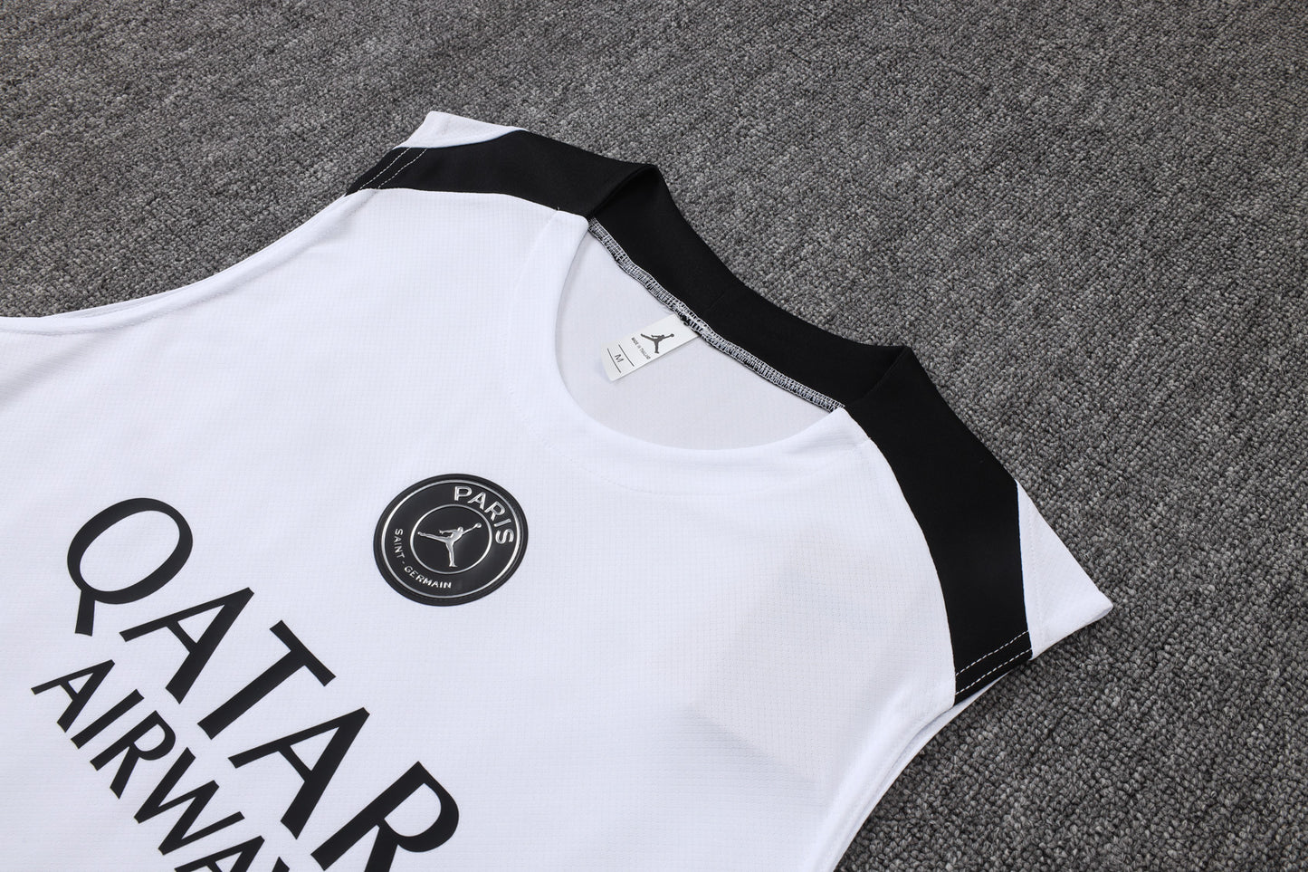 PSG Sleeveless Training Kit - White/Grey Jordan
