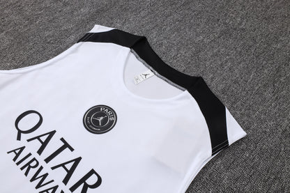 PSG Sleeveless Training Kit - White/Grey Jordan