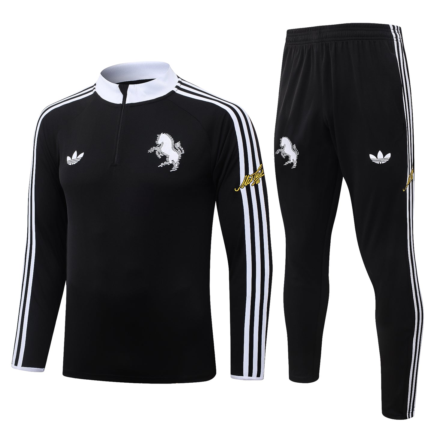 Juventus 1/4 Zip Tracksuit Set - Classic Black