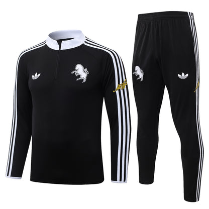 Juventus 1/4 Zip Tracksuit Set - Classic Black