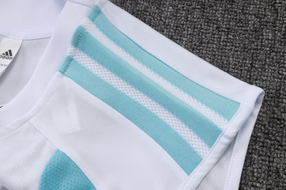 Argentina Sleeveless Training Kit - White/Light Blue/Navy