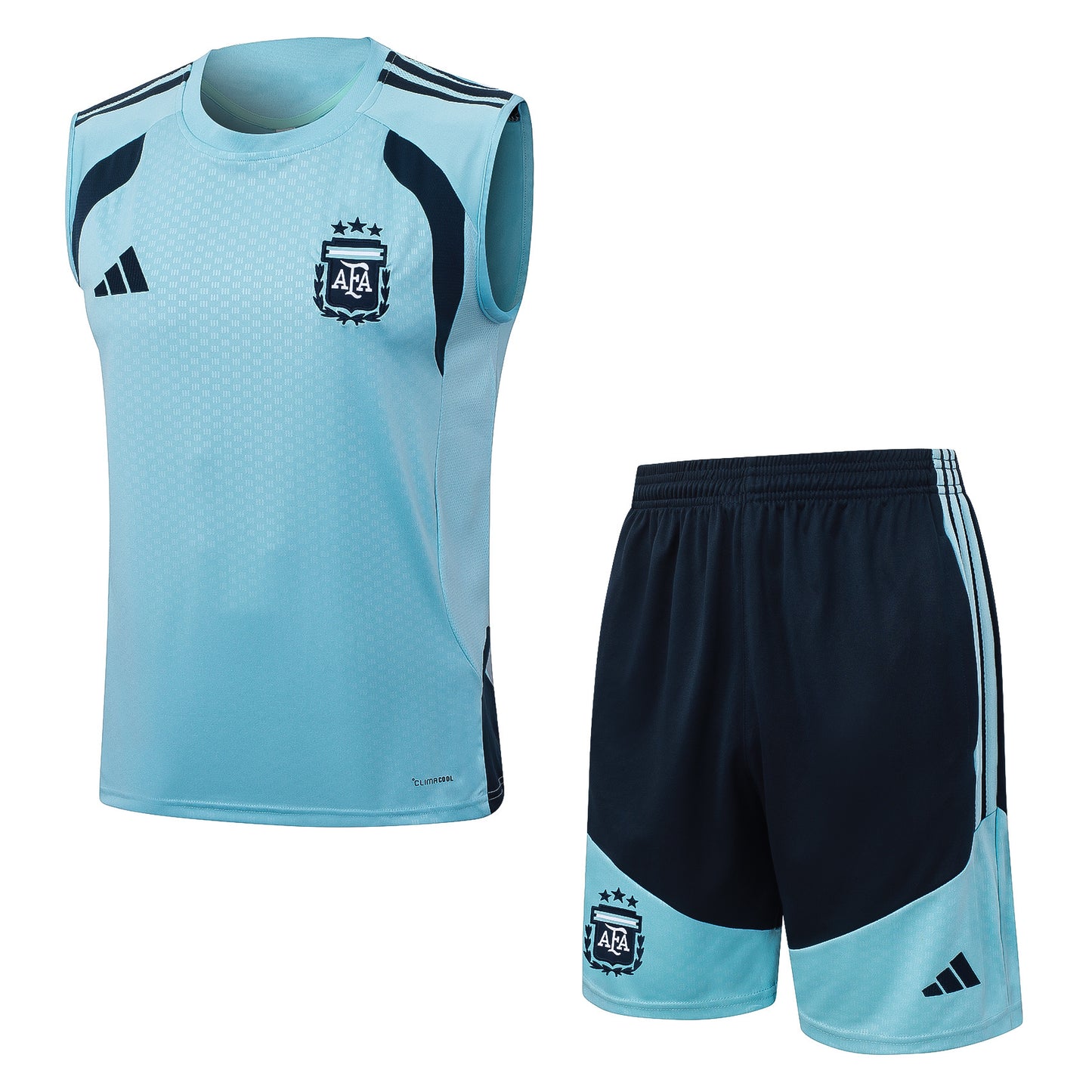 Argentina Sleeveless Training Kit - Light Blue/Navy