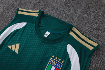 Italy Sleeveless Training Kit - Green/White