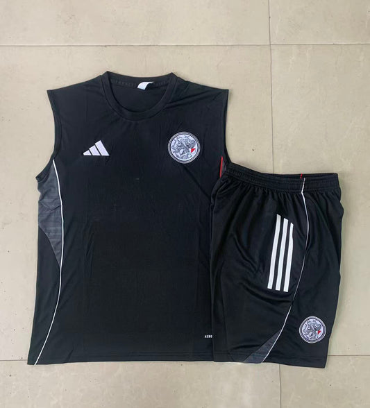 Ajax Sleeveless Training Kit - Black/Grey/White