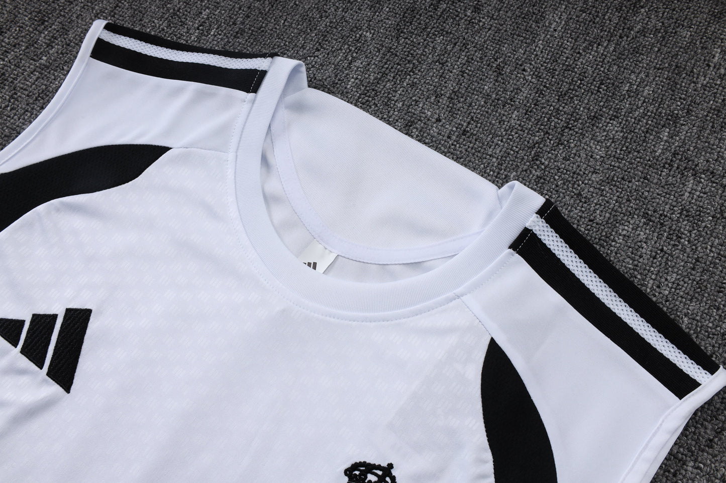 Real Madrid Sleeveless Training Kit - White/Black/Grey