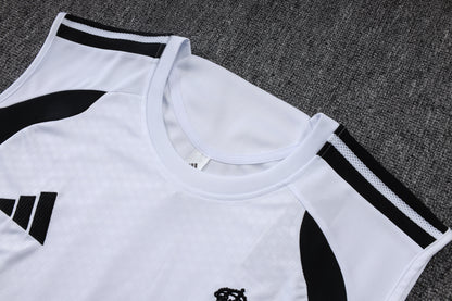 Real Madrid Sleeveless Training Kit - White/Black/Grey