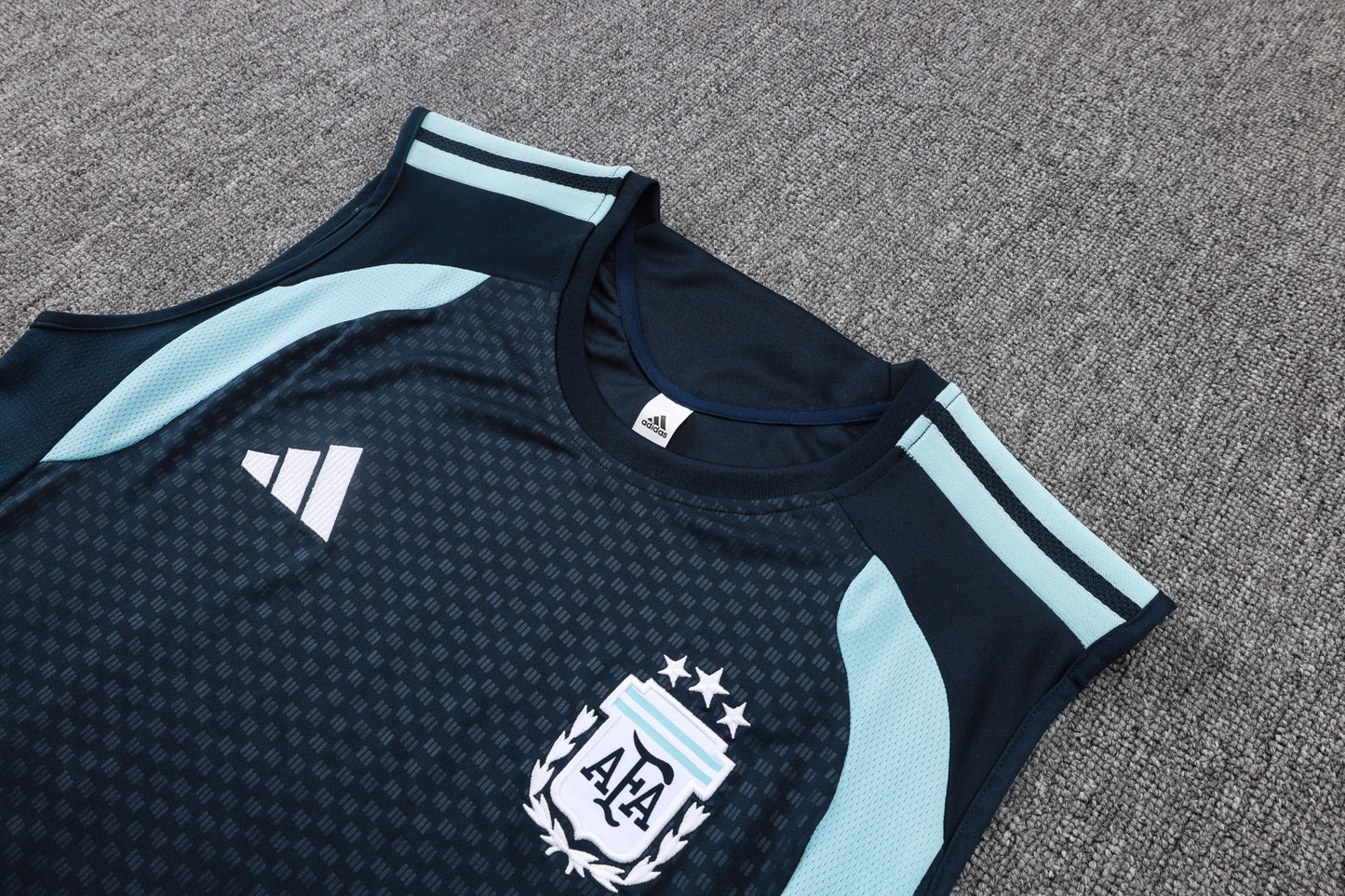 Argentina Sleeveless Training Kit - Navy/Light Blue