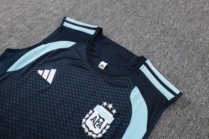 Argentina Sleeveless Training Kit - Navy/Light Blue